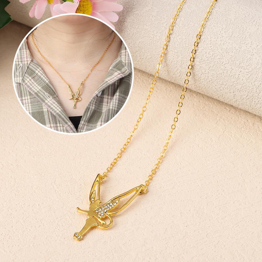 Lily Angel Sayap Kalung Wanita Fashion Perhiasan Mewah Hadiah Liontin Peri