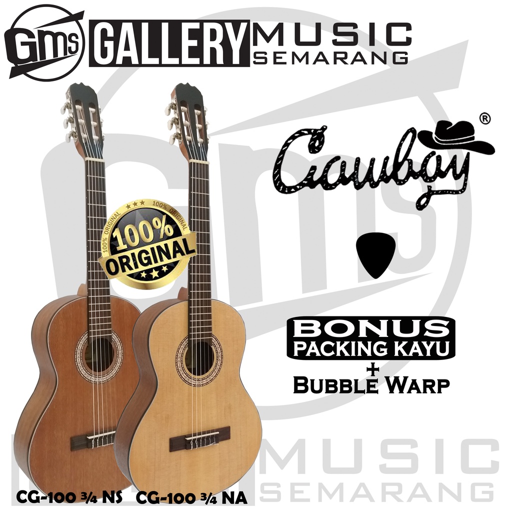 Gitar Cowboy Original CG-100 ¾ NA CG 100 ¾ NS Gitar Klasik 3/4 Import Merk Cowboy Original