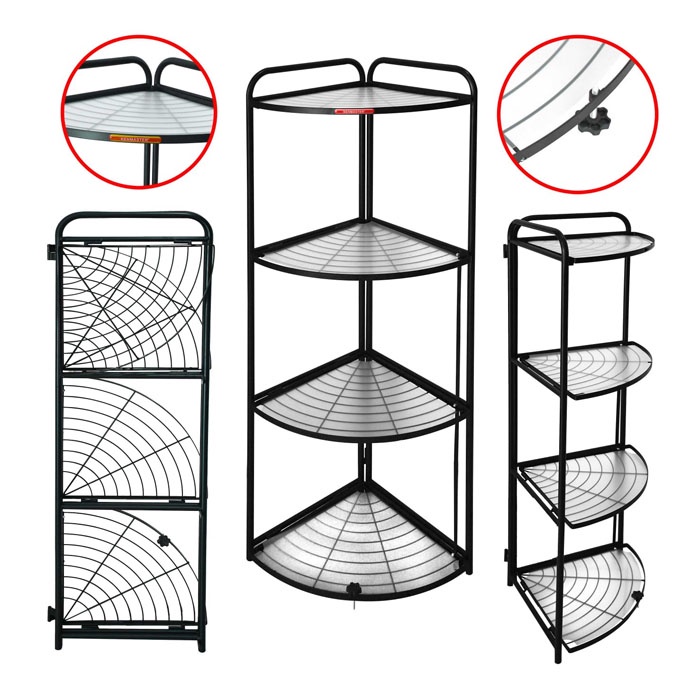 Kenmaster Rak 4 Susun Besi Foldable Storage Rack KM-H10