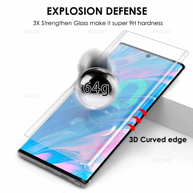 Pelindung Layar Tempered Glass Uv Untuk Samsung Galaxy S8 S9 S10 S20Plus Note 8 Note 9 Note 10