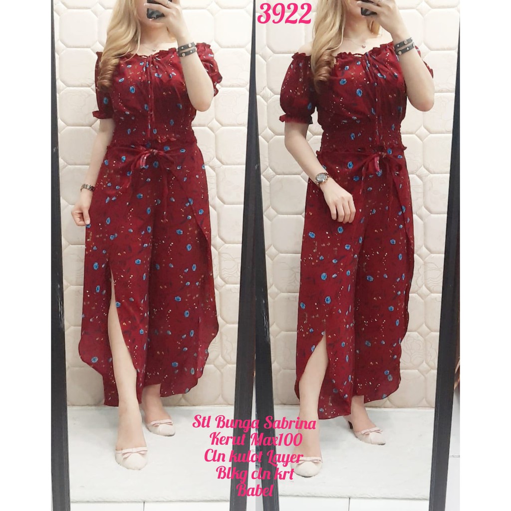 Stelan Wanita SABRINA (BUNGA SABRINA KERUT) MAX 100 KD 3922