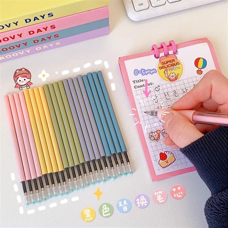 READY STOCK BISA COD - 1 BUAH ISI TINTA WARNA HITAM KHUSUS PULPEN MEKANIK REFILL PEN GEL RETRACTABLE MACAROON COLORFUL CUTE AESTHETIC - 1 BUAH ISI PULPEN MEKANIK TINTA HITAM MINIMALIS UNTUK PELAJAR MAHASISWA RUMAH UNIK FANCY DEKORASI AESTHETIC