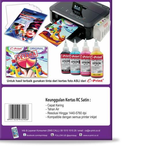 

➢ Kertas Foto e-Print RC Satin Photo Paper 260 gsm ♣
