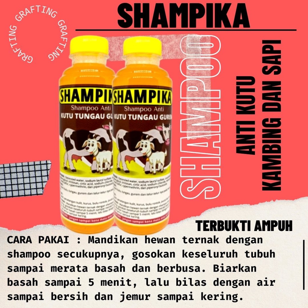 Sampo Sapi Kerbau Kambing Anti Kutu Parasit Tungau SHAMPIKA FEZONE