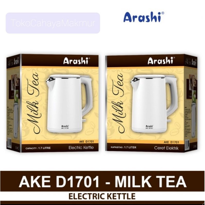 Arashi Kettle Listrik AKE D1701 1.7L - Pemanas Air/Teko Listrik Ceret