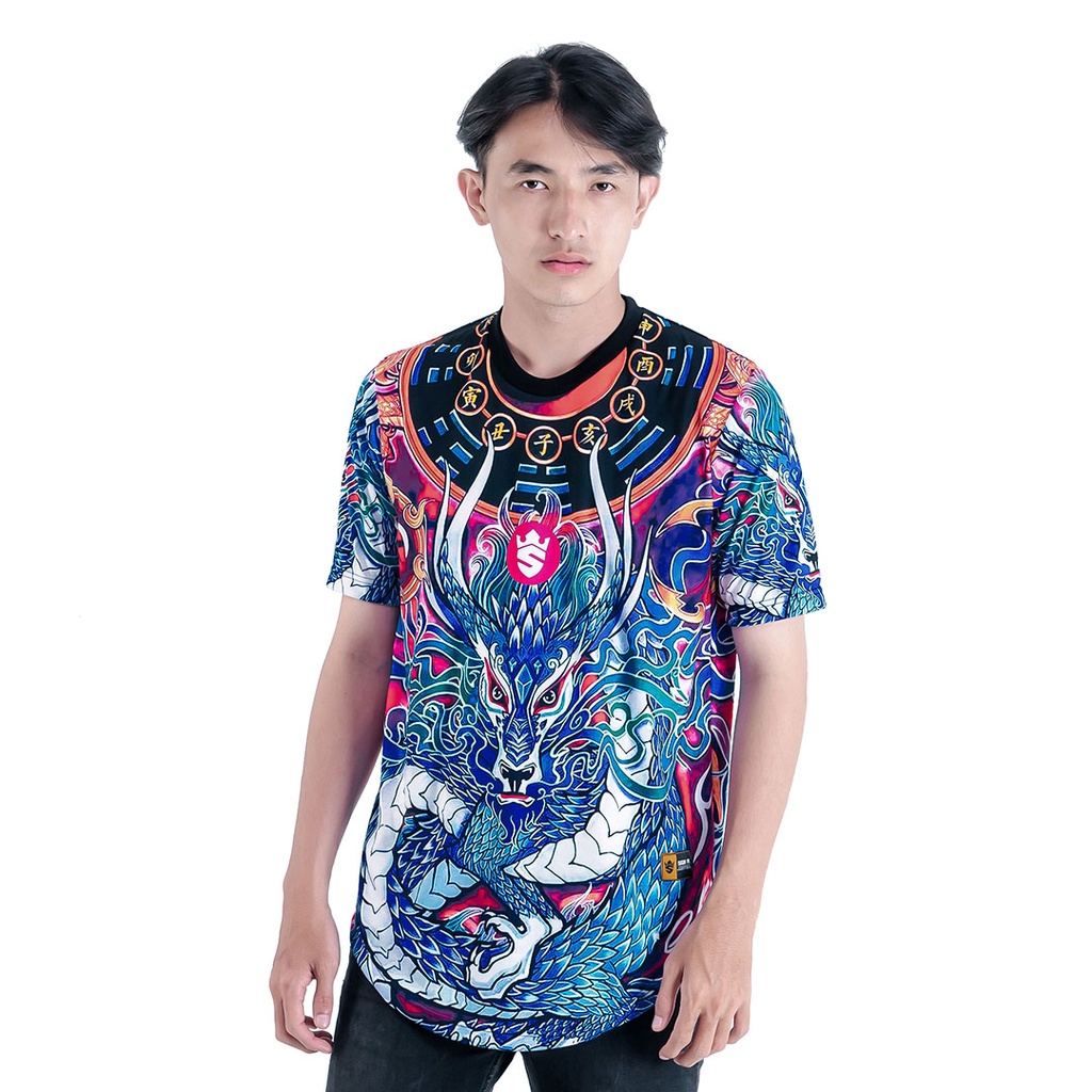 Kaos Full Print Pria Casual T-Shirt SIGNIN Lilac