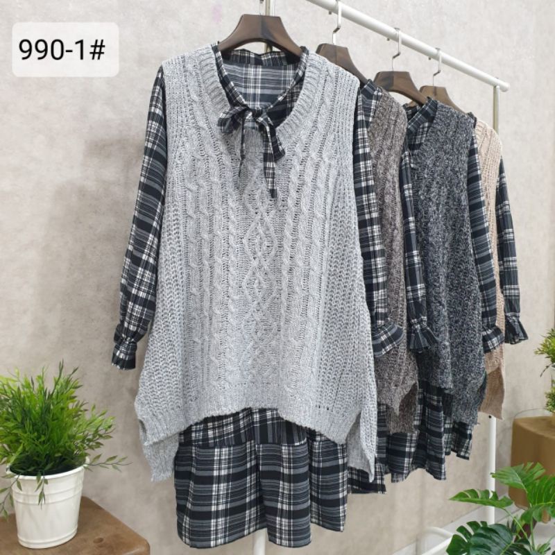 Tunik Vest Rajut Import