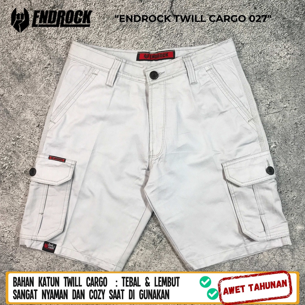 ORIGINAL Endrock Twill Cargo]Celana pendek pria cargo | celana pendek pria