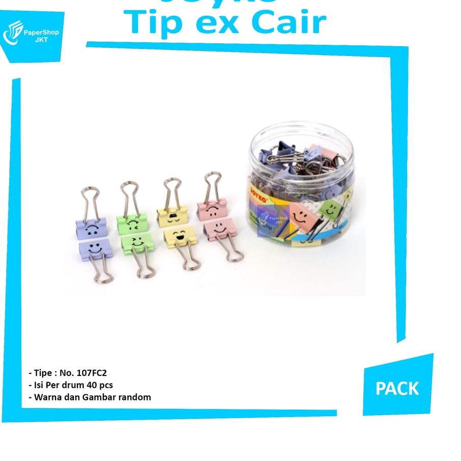 

Best - PERDRUM Binder Clip No. 107FC2 Smiley Color Joyko,