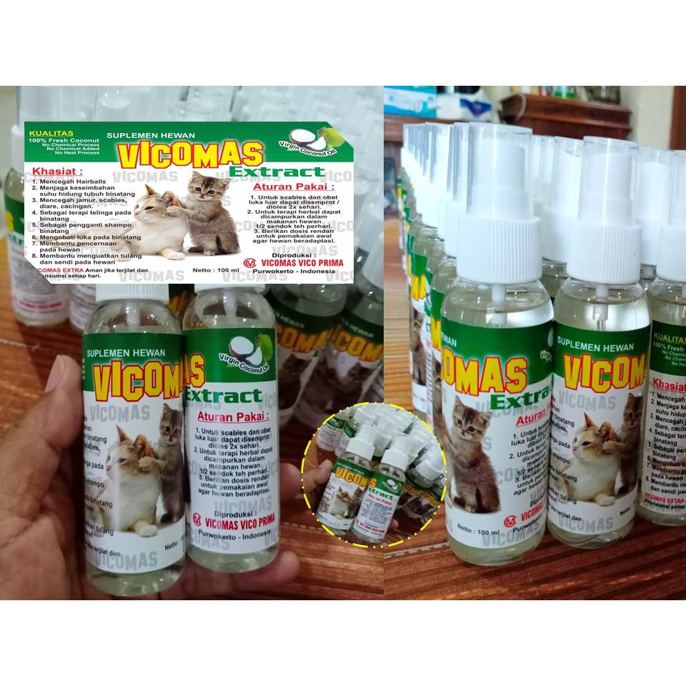 Obat D2 Untuk Kucing Di Apotik | Vco Vicomas Extract Spray 100ml
