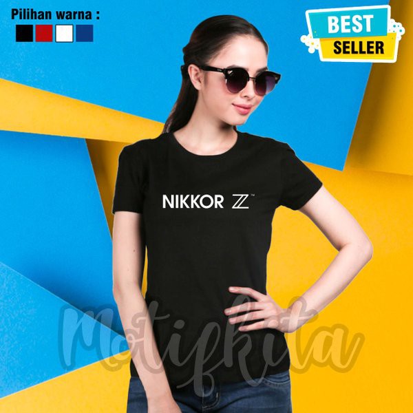 Baju Kaos NIKKOR Z NIKON LENS keren pria wanita kaos custom unik kata kata lucu distro