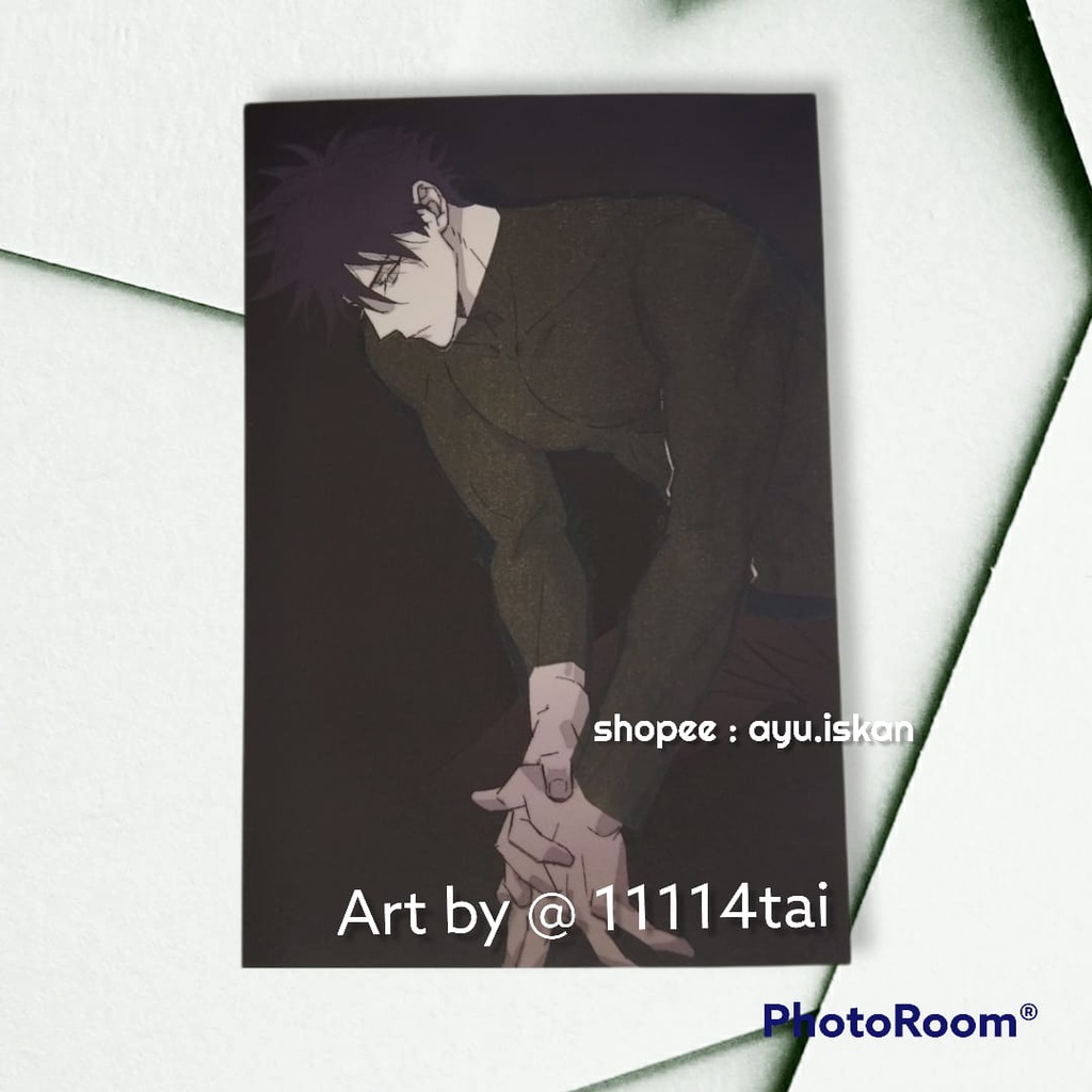 magic thermal print posca megumi jjk jujutsu kaisen prints kertas ajaib heat transfer postcard anime