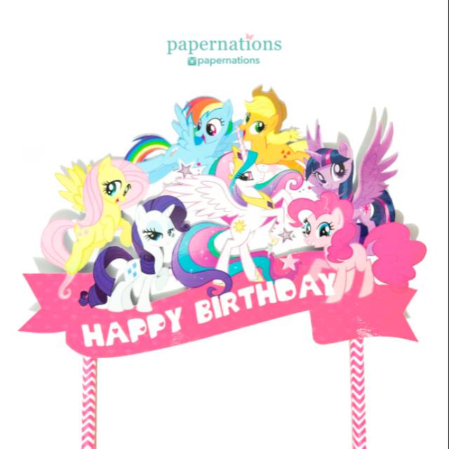 Little Pony Cake Topper / Cake Topper My Little Pony / Cake Topper Pony / Topper Kue Little Pony