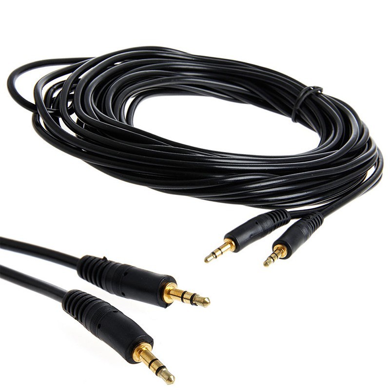 KABEL AUDIO JACK 3.5 PANJANG 10M GOLD PLATED / KABEL AUX 10 METER