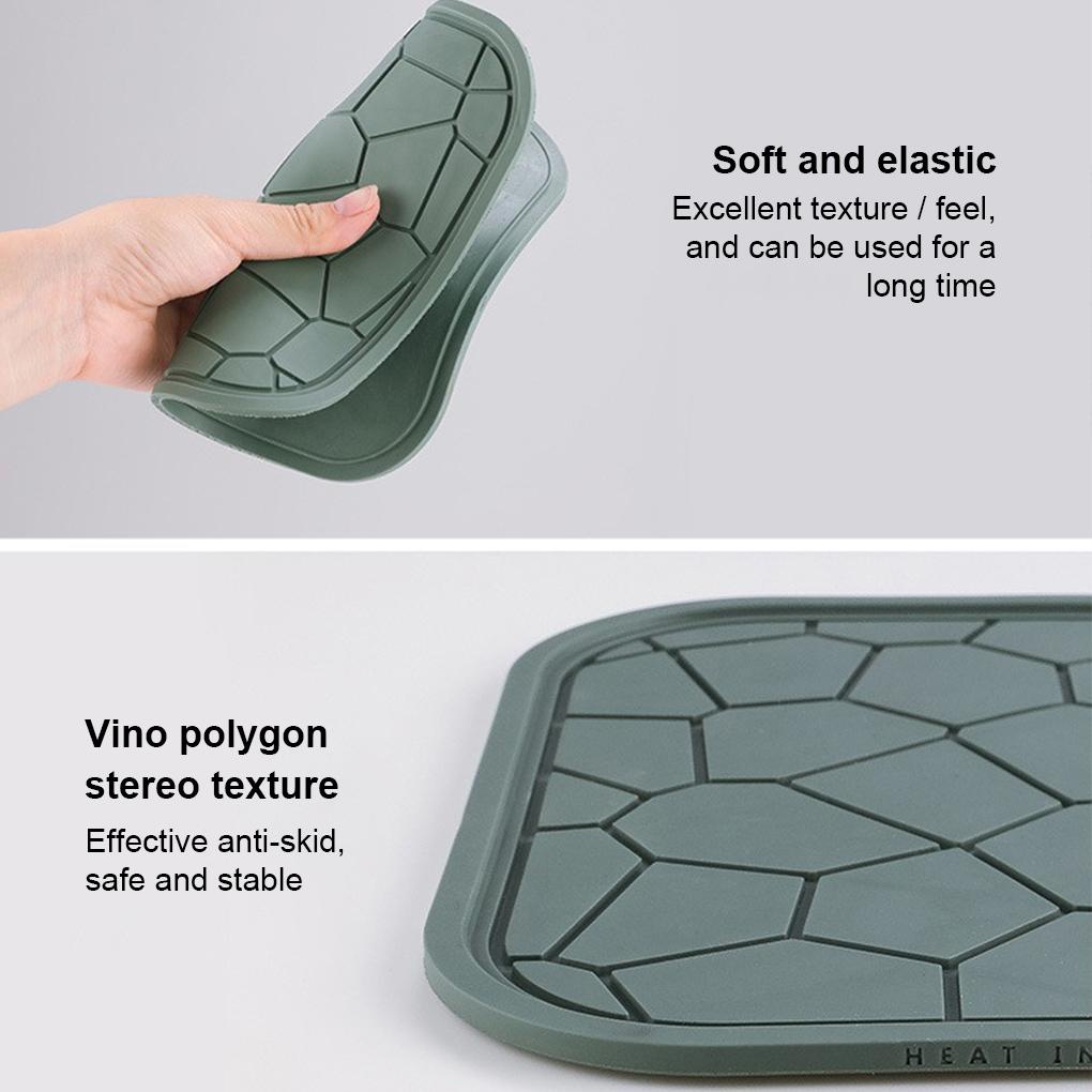 Table Mat Rubber Round Heats Resistant Tatakan Piring Anti Panas Minyak Reusable Household Hotel Coasters Insulation Pad