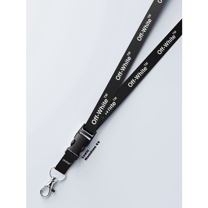 

Lanyard Logo Off Wite Off-White Dua Sisi Satuan Custom Bisa Request