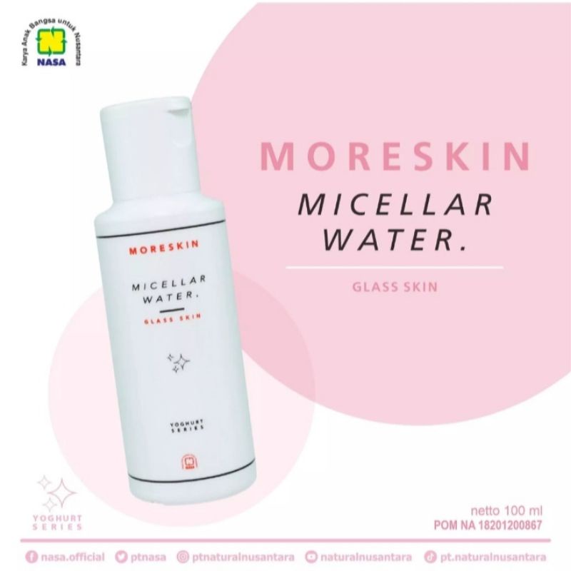Moreskin micellar water pembersih make up - Toner wajah cair - Micellar water Moreskin / Pembersih m