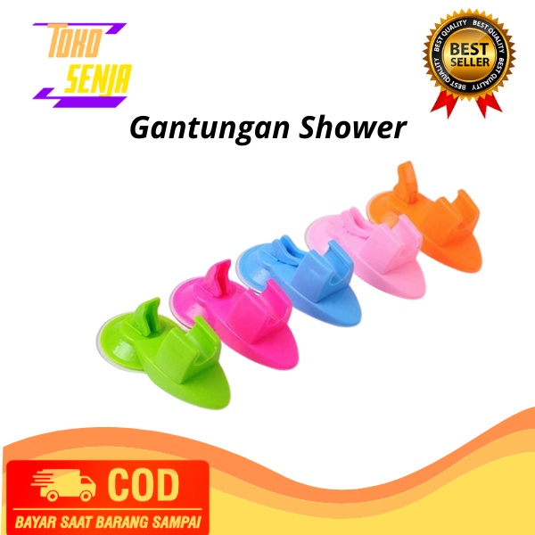 Gantungan Shower Mandi Plastik  Hanger Tempel dinding