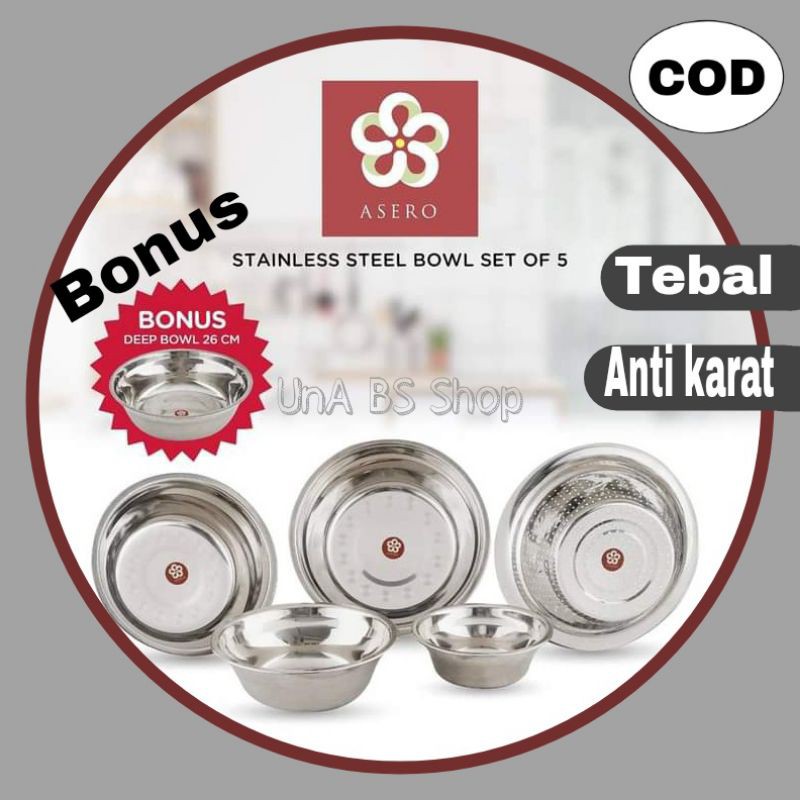 MANGKOK STAINLESS SET MIXING BOWL SET BOWL STAINLESS SET MIXING BOWL SET