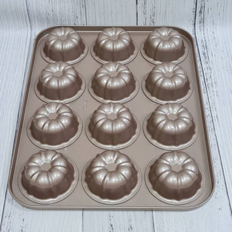 suncity pumpkin mini kugelhopf bake pan 12cups / loyang muffin