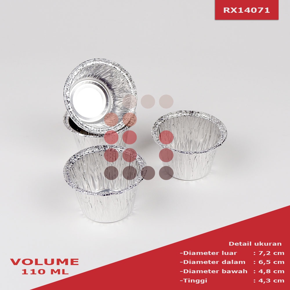 alumunium foil cup RX 14071 macaroni schotel / klapertart