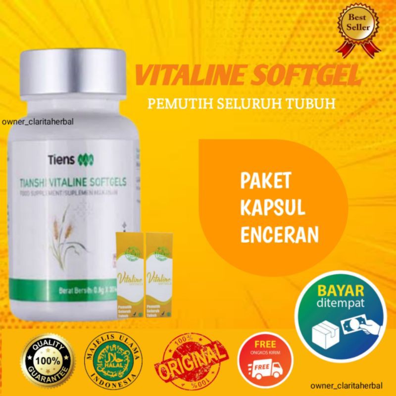 [COD] VITALINE SOFTGEL ECERAN PERCAPSUL ORIGINAL 100% | PEMUTIH