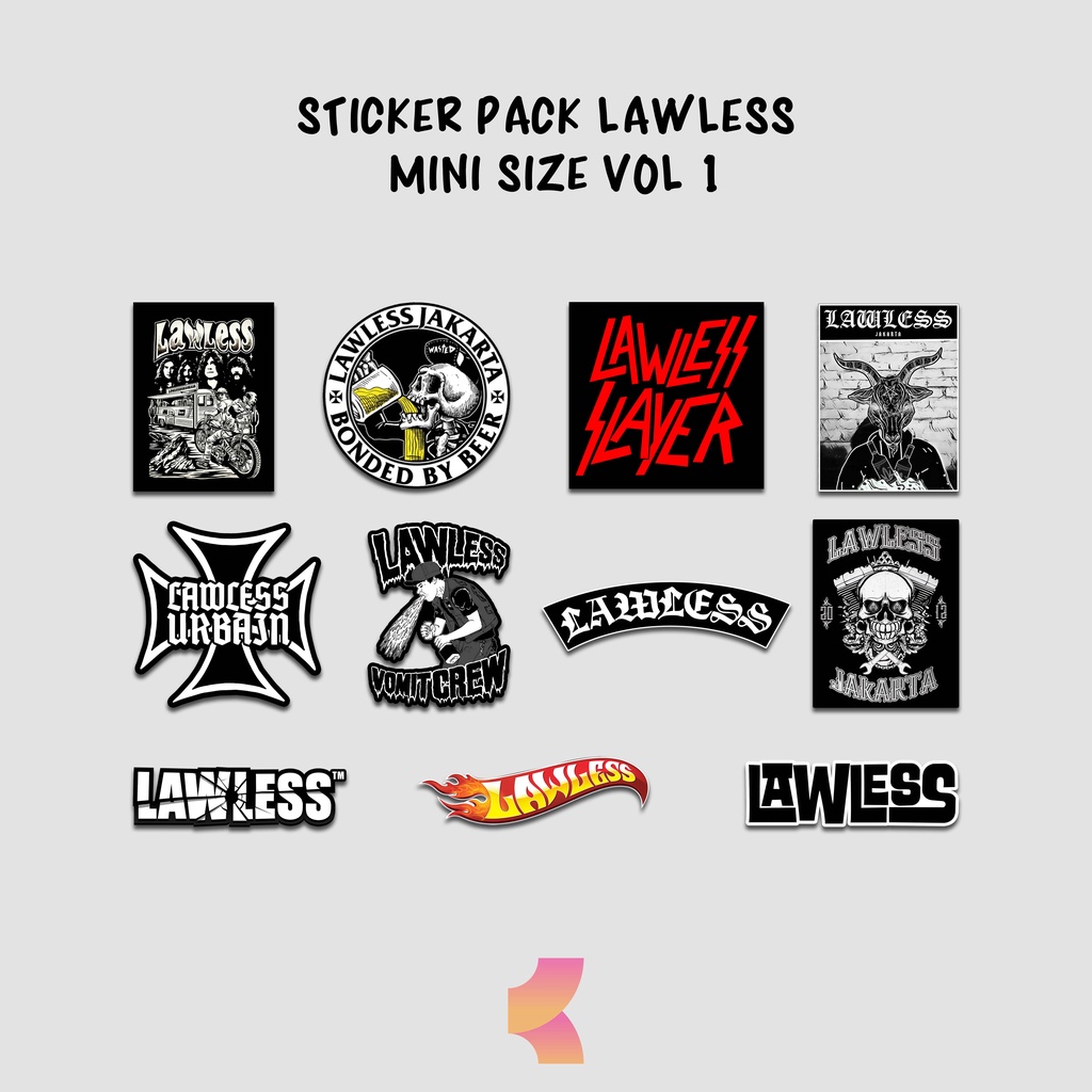 

Stiker Lawless Jakarta Mini Size Laminasy glossy Sticker Case Hp