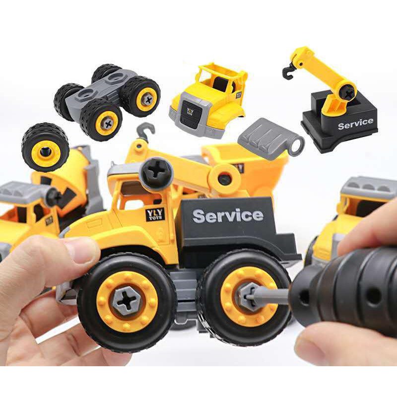 Mainan Edukasi Anak Building Blocks Series DIY Disassembly Of Eco Cars