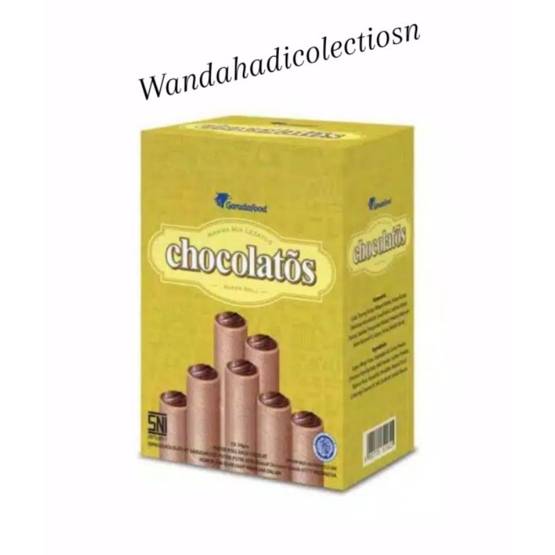 

Chocolatos Box Wafer Roll Kuning Isi 24pcs