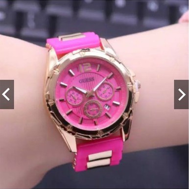 (SS) Jam Tangan Wanita Fashion GUS-30 Jumbo Chrono Off Strap Rubber