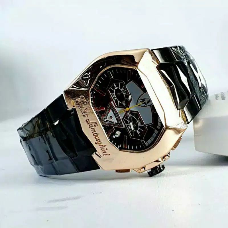 Jam Tangan keren Pria - sporty Torino Lamborghini - black