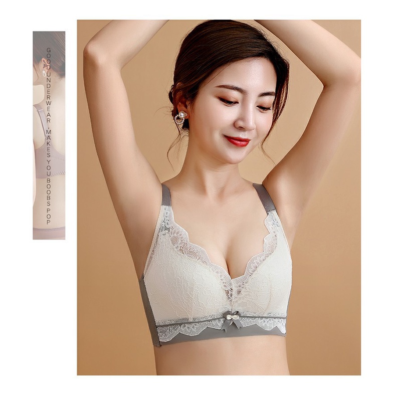 Lace Sexy Women Bra Tanpa Kawat Dikumpulkan Gaya Baru yang