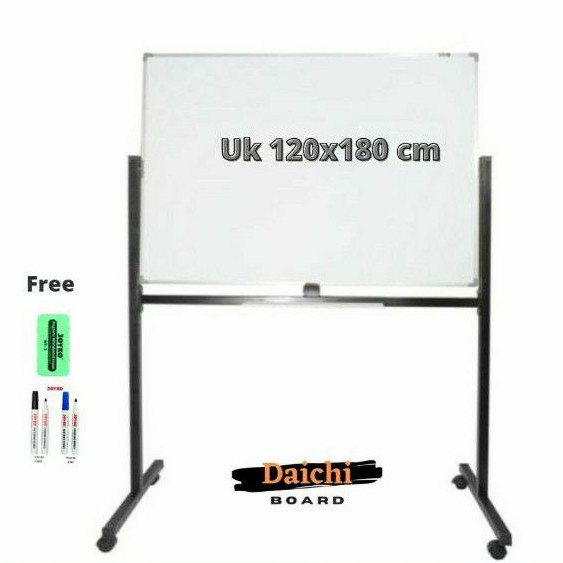 

Papan Tulis / Whiteboard Daichi Magnetic Double Face Stand Uk 120x180