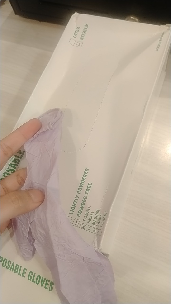 Sarung Tangan Nitrile / Handscoon Nitril Safeglove - Bluple, Xs