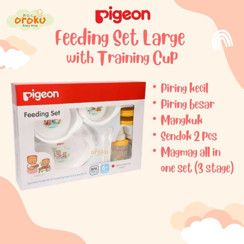 PIGEON FEEDING SET LARGE WITH TRAINING CUP