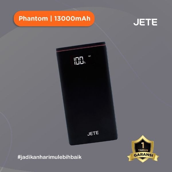 Powerbank 13000 MaH QC 3.0 with PD - JETE Phantom- Garansi Resmi 2 Tahun