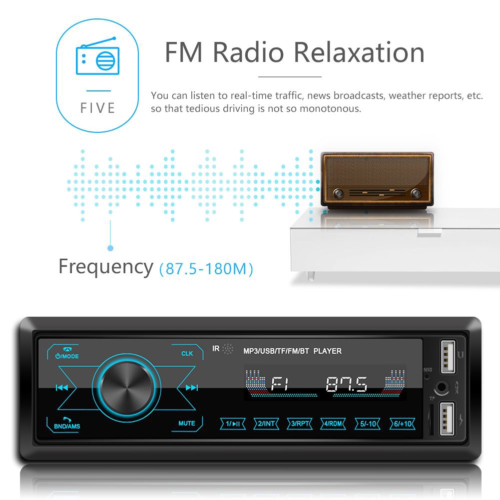 AUDEW Tape Audio Mobil MP3 Media Player Touch Screen FM Radio Bluetooth