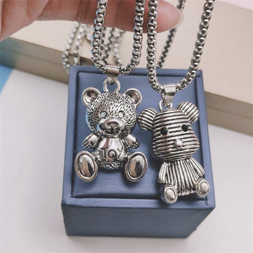 Needway Liontin Kalung Beruang Lucu Rapper Rabbit Neck Charms Gothic Necklace