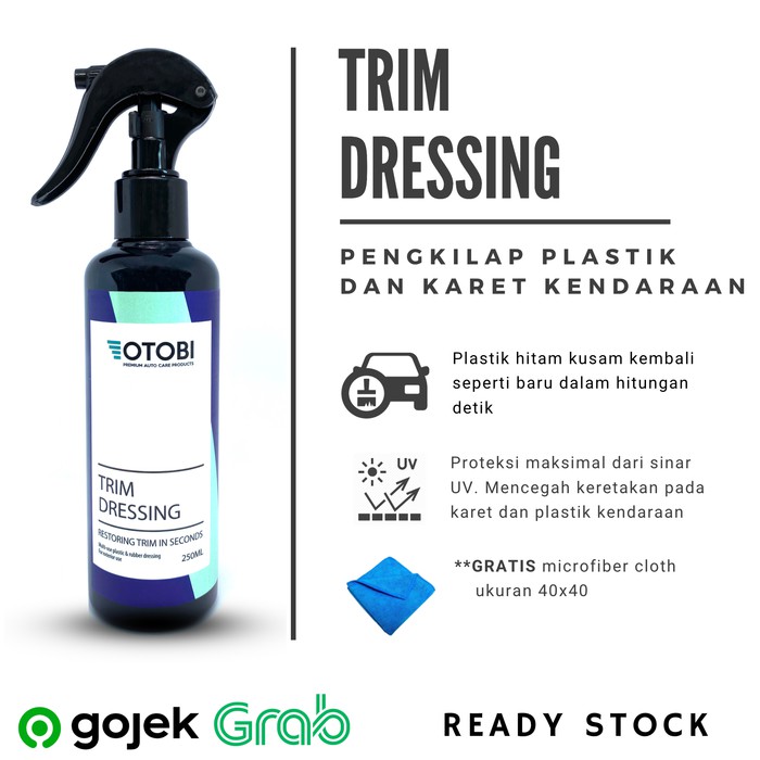 Pengkilap Plastik Karet Trim Hitam Dressing Mobil Motor Semir Otobi