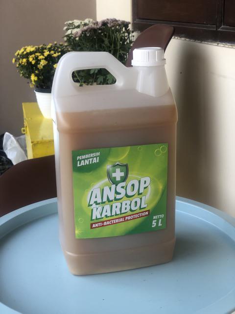 Ansop Karbol Anti Bacterial Pembersih Lantai 5 Liter Ready Anti Corona 5l / Ansoap