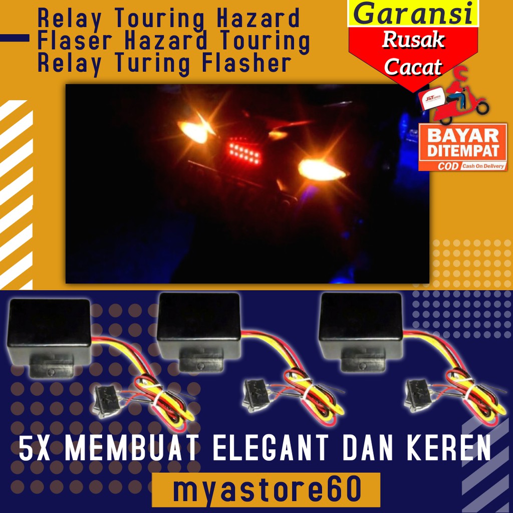 Relay Touring Hazard Flaser Hazard Touring Relay Turing Flasher Variasi Aksesoris Motor