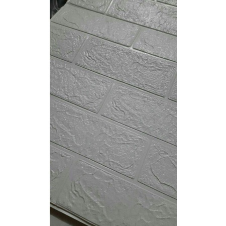 Wallpaper Dinding 3D Foam Motif Batu Bata Ukuran 77 x 70 CM Dekorasi Dinding Kamar Rumah Murah//List