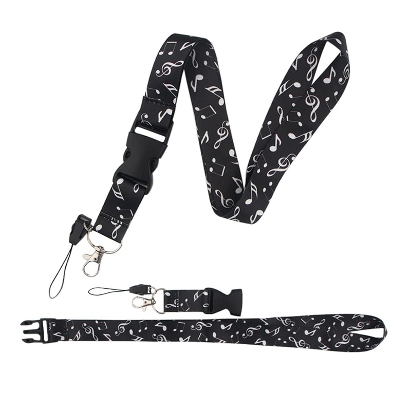 Tali Lanyard Gantungan Kunci Ponsel Desain Not Musik Piano Untuk Guru
