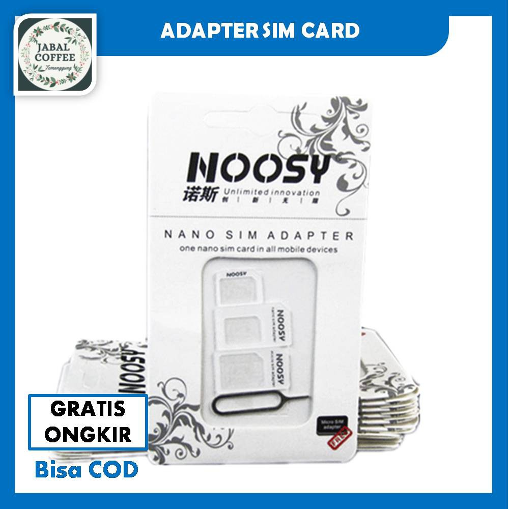 Adapter Sim Card Noosy / Adapter Sim Card Noosy 4in1 Nano Micro / Sim Card Adapter Nano Micro J109