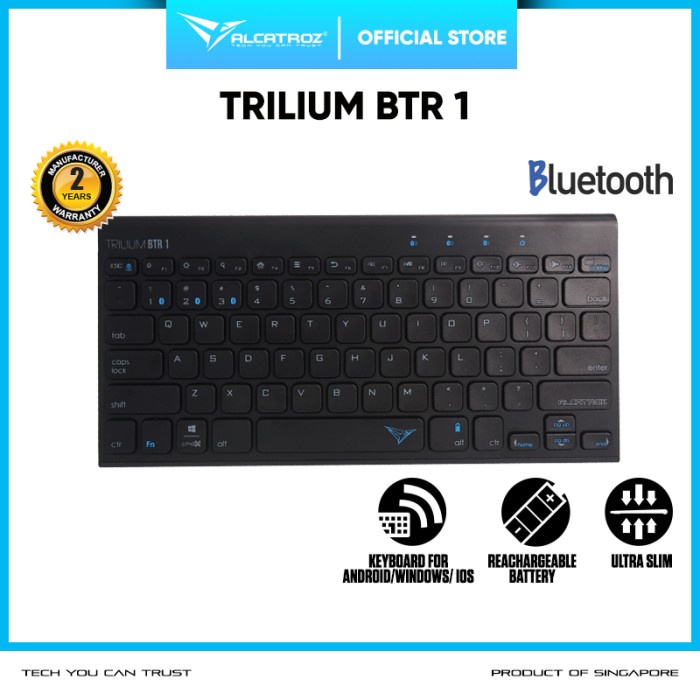 Alcatroz Keyboard Wireless Trilium BTR 1