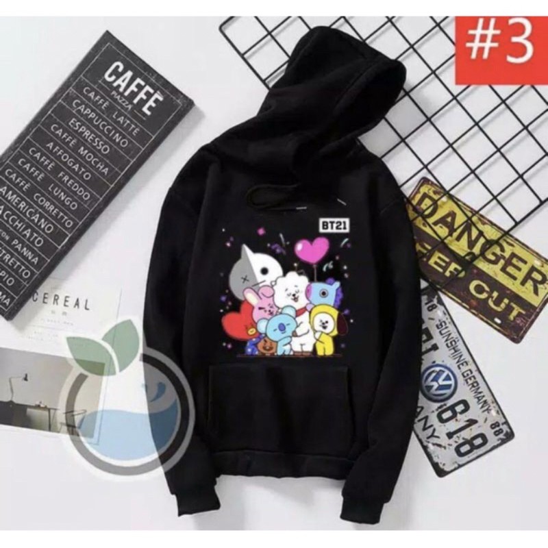 Hoodie Bt21 Sweater Casual Bt21 Hoodie Casual abg