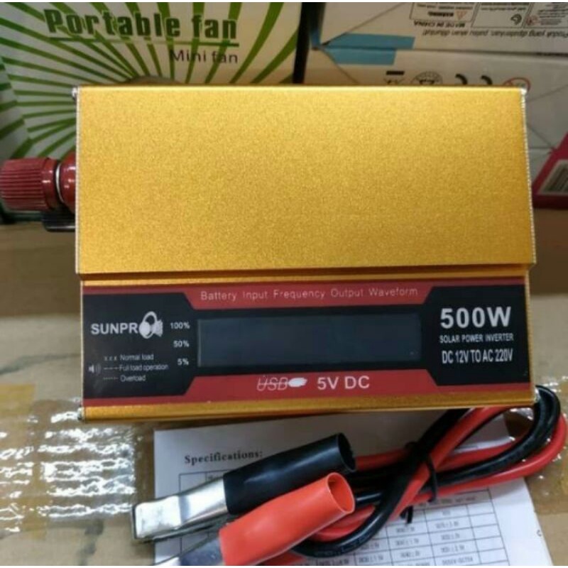 Cod Power Inventer DC to Ac 500watt//Supnpro PL05 USB multifungsi