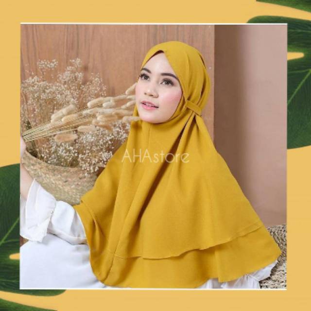 / Bergo Maryam 2 Layer / Jilbab Cantik / Hijab Wanita Instant / Kerudung Instan