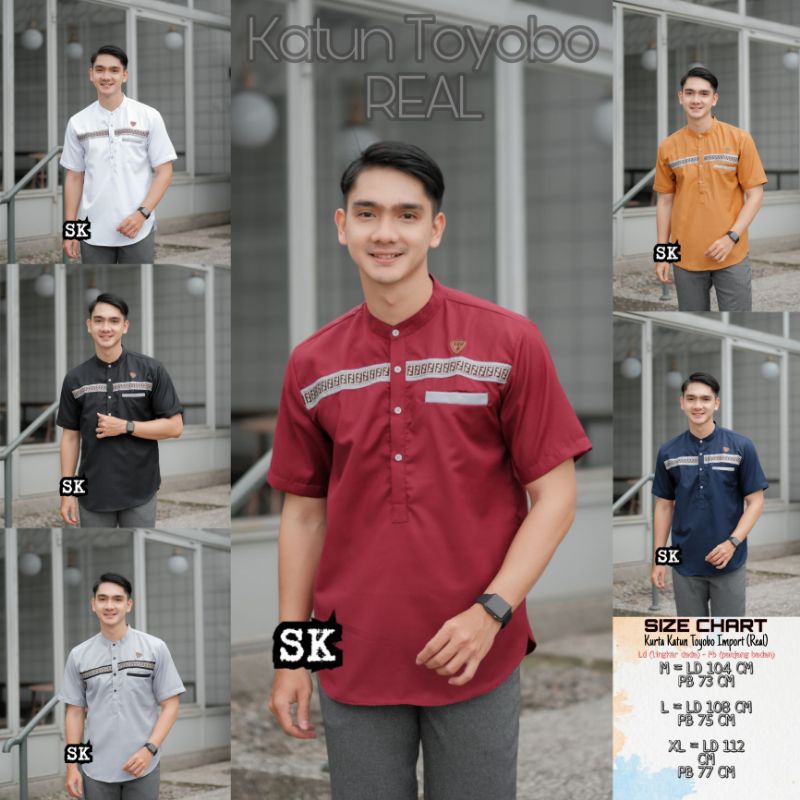 BAJU KOKO KURTA DEWASA KATUN TOYOBO TOJIRO ADEM SIZE M-L-XL