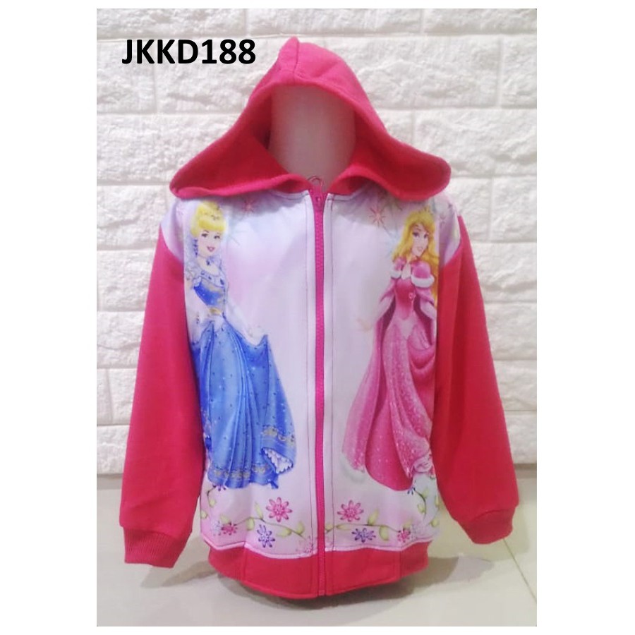 Jaket Anak Perempuan Princess Cinderella &amp; Aurora - JKKD187 - JKKD188 - JKKD189